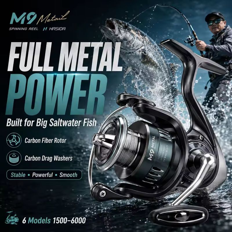 HASIDA M9 – kołowrotek spinnin – Fishing Boat Steering Wheel recenzja i cena