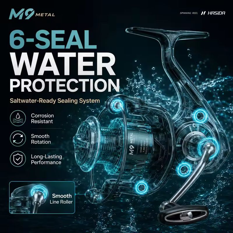 HASIDA M9 – kołowrotek spinnin – Fishing Boat Steering Wheel recenzja i cena
